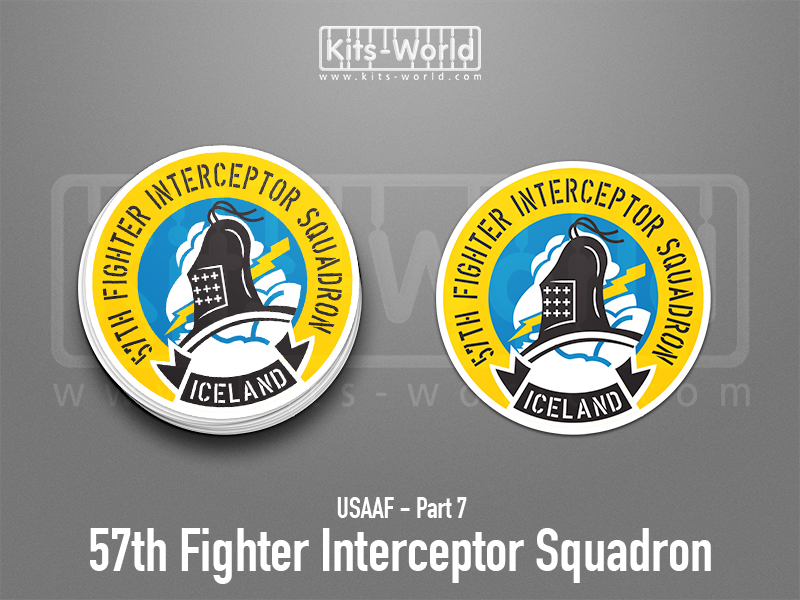 Kitsworld SAV Sticker - USAAF - 57th Fighter Interceptor Squadron W:100mm x H:100mm 